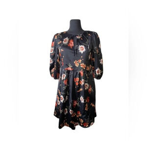 Love + Harmony Black Floral Print Dress Size Small